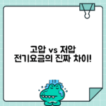 고압과 저압 전기요금 차이점