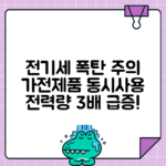 가전제품 동시 사용 시 전력 급증