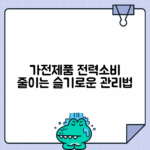 가전제품 그룹별 전력 관리법