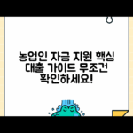 농업인 경영안정자금 | 농가 운영자금 융자 신청방법 및 금리 정보