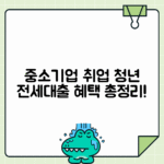 중소기업 취업 청년 전세자금 대출 지원 | 청년 중소기업 취업자 주택대출 혜택
