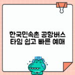 한국민속촌 8877번 인천공항버스 예매 시간표