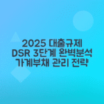 스트레스 DSR 3단계 | 2025 가계부채 관리 강화 대출규제 완벽분석