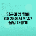 GS25 편의점 이용해 당근 반값택배 보내는 꿀팁 총정리