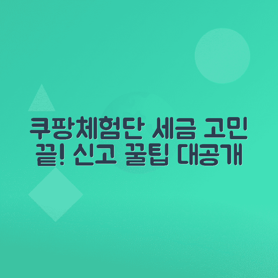 쿠팡체험단 소득세 신고 방법 알아보기