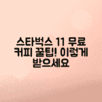 스타벅스 1+1 쿠폰으로 커피 두 잔 무료로 즐기는 방법