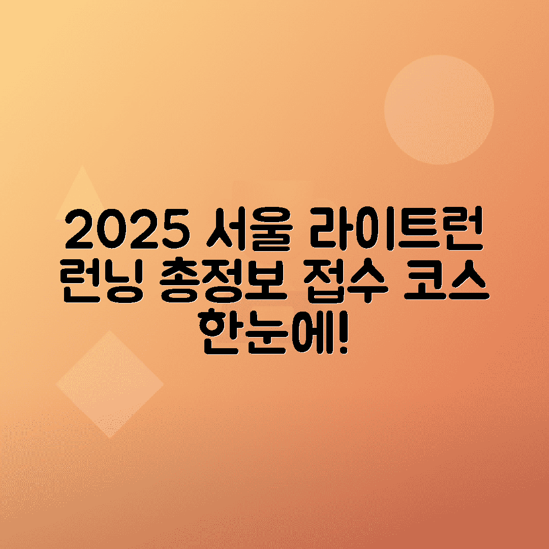 2025 서울 라이트런 접수 방법, 일정, 굿즈 코스 안내 총정리