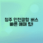 청주 인천공항 고속버스 예매 시간표
