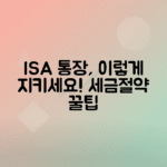ISA 통장 만기 후 세금 절약을 위한 해지와 유지 선택법