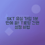 SKT 유심보호서비스 가입 방법 T로밍 T월드 이용으로 1분 완성