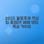 2025 여의도 세계불꽃축제 예매 방법, 골든티켓, 명당, 일정, 준비물 정리