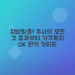 지방분해주사 효과, 원리, 가격, 부작용 완벽 안내