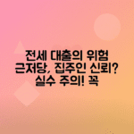 전세 집 근저당 설정, 전세금으로 대출 갚는 집주인 믿어도 될까?