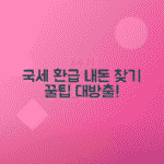 국 센타입금 환급 확인 및 입금 정체 해결 방법 총정리