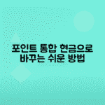 신용카드 포인트 통합조회: 계좌입금·현금전환 방법