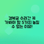 경복궁 수라간 방문 이유 5가지, 올해 놓치지 말아야 할 점