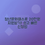 서울청년문화패스 신청으로 문화생활관람비 20만 원 지원받는 법