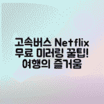 프리미엄 고속버스에서 넷플릭스 미러링 즐기는 방법