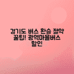 경기도 버스 환승할인 혜택 - 광역버스와 마을버스 할인 적용 범위